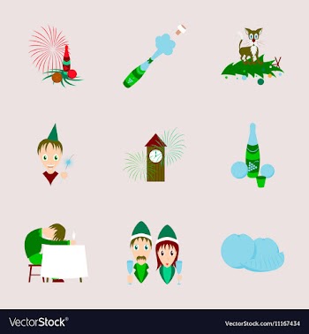 Assembly flat Christmas celebration vector image