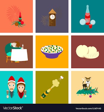 Assembly flat Christmas celebration vector image