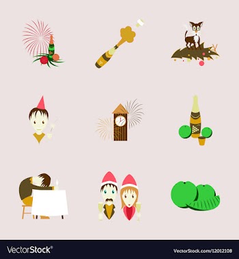 Assembly flat Christmas celebration vector image