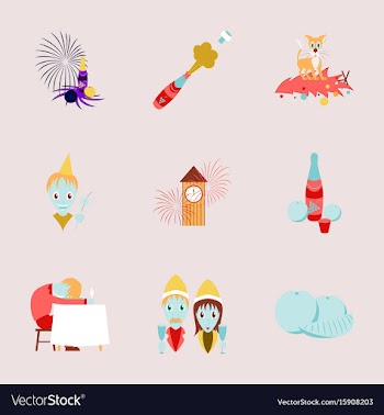 Assembly flat christmas celebration vector image