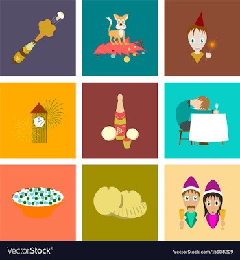 Assembly flat christmas celebration vector image