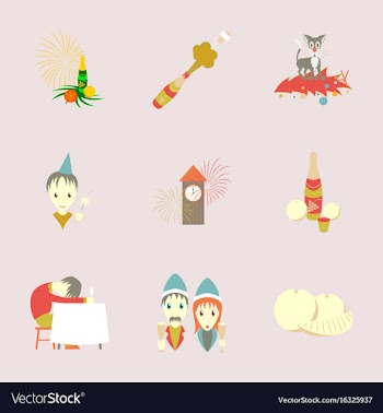Assembly flat christmas celebration vector image