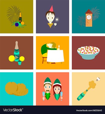 Assembly flat christmas celebration vector image