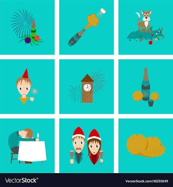 Assembly flat christmas celebration vector image