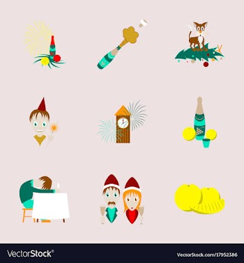 Assembly flat christmas celebration vector image