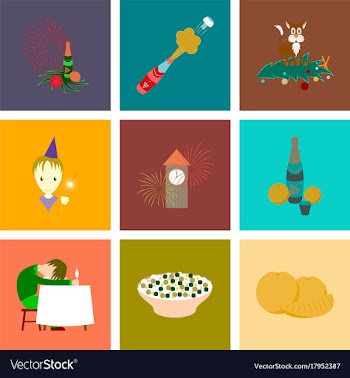 Assembly flat christmas celebration vector image
