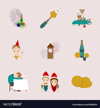 Assembly flat christmas celebration vector image