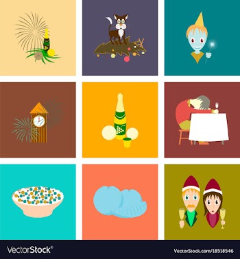 Assembly flat christmas celebration vector image