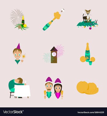 Assembly flat christmas celebration vector image
