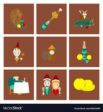 Assembly flat christmas celebration vector image