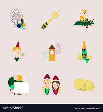 Assembly flat christmas celebration vector image