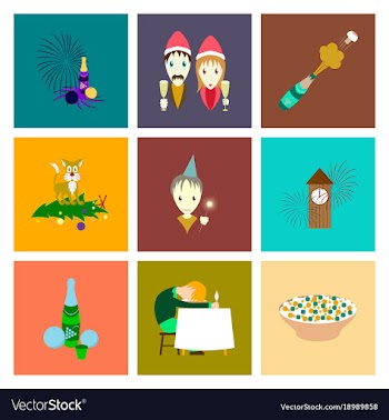 Assembly flat christmas celebration vector image