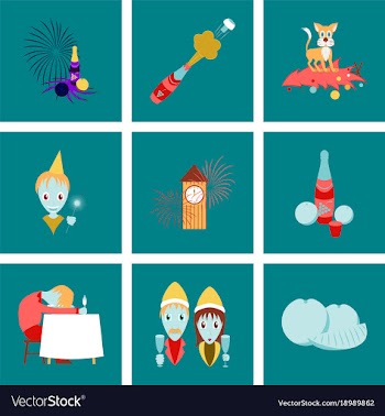 Assembly flat christmas celebration vector image