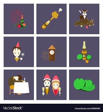 Assembly flat christmas celebration vector image