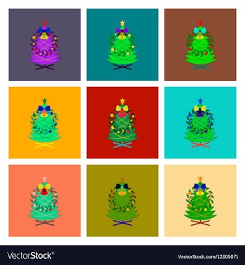 Assembly flat Christmas fir wreath vector image
