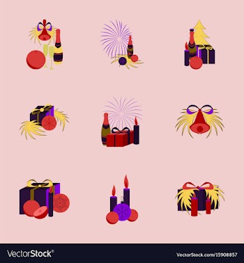 Assembly flat christmas tree bells vector image