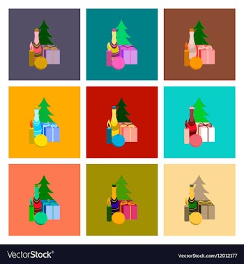 Assembly flat Christmas tree vector image