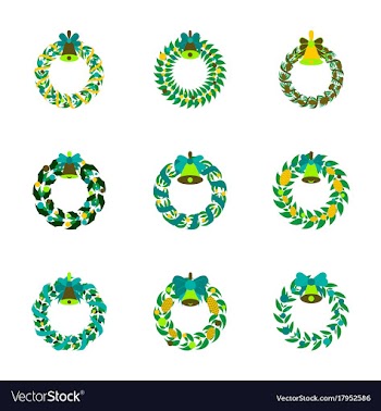 Assembly flat christmas wreath vector image