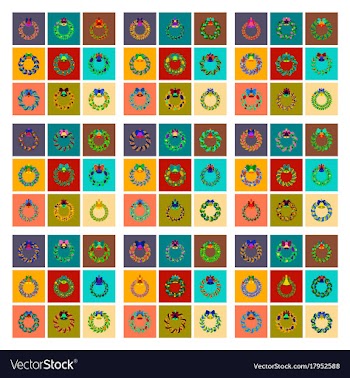 Assembly flat christmas wreath vector image