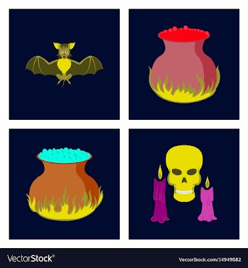 Assembly flat cute bat potion vector image