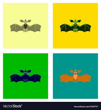 Assembly flat cute bat vector image