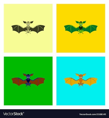 Assembly flat cute bat vector image