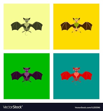 Assembly flat cute bat vector image