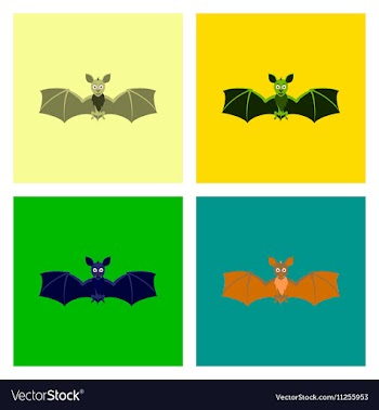Assembly flat cute bat vector image