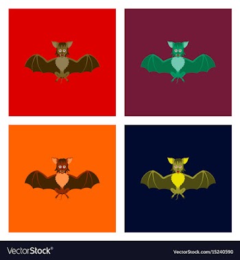 Assembly flat cute bat vector image