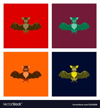 Assembly flat cute bat vector image