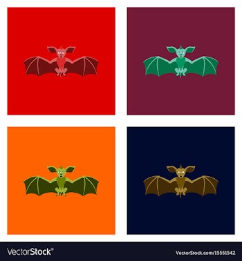 Assembly flat cute bat vector image
