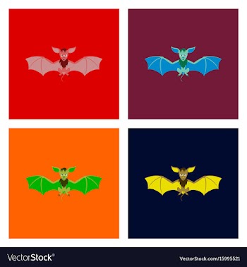 Assembly flat cute bat vector image