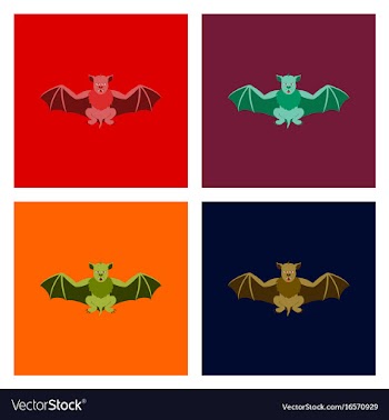 Assembly flat cute bat vector image