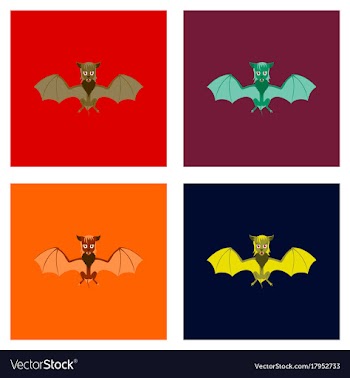 Assembly flat cute bat vector image
