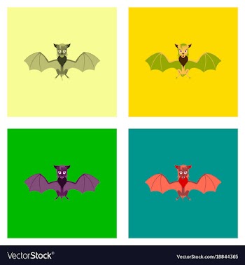 Assembly flat cute bat vector image