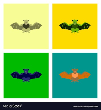 Assembly flat cute bat vector image
