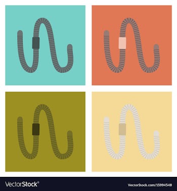 Assembly flat fauna worm vector image