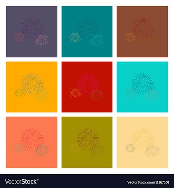 Assembly flat firework vector image