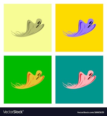 Assembly flat ghost vector image