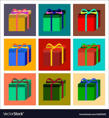 Assembly flat gift box vector image