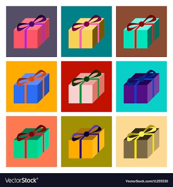 Assembly flat gift box vector image