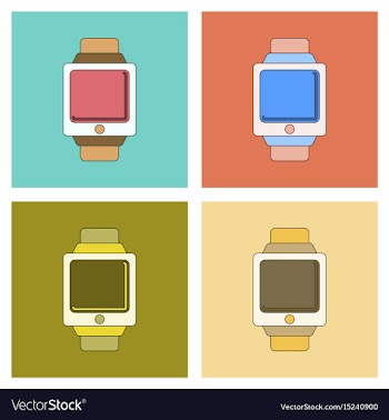 Assembly flat icon digital watch vector image