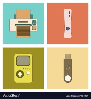 Assembly flat icon game console flash drive vector image