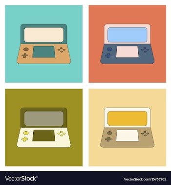 Assembly flat icon game console vector image
