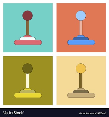 Assembly flat icon game joystick vector image