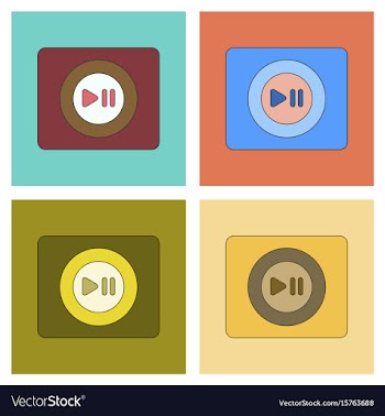 Assembly flat icon music player vector image