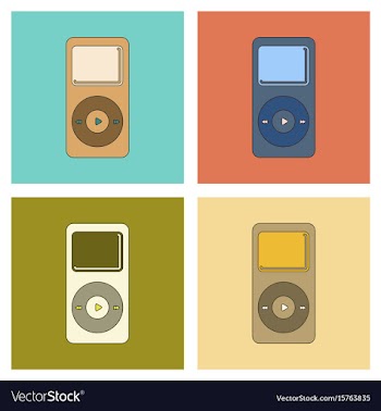 Assembly flat icon music player vector image