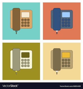 Assembly flat icon office phone vector image