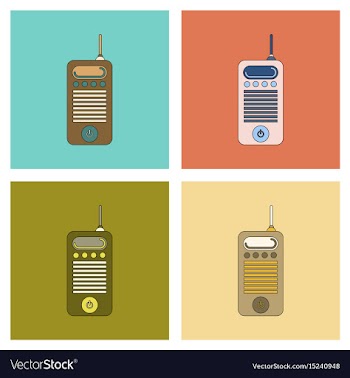 Assembly flat icon old cell phone vector image