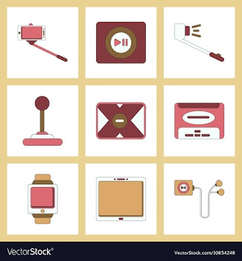 Assembly flat icon Smartphone selfie stick game vector image